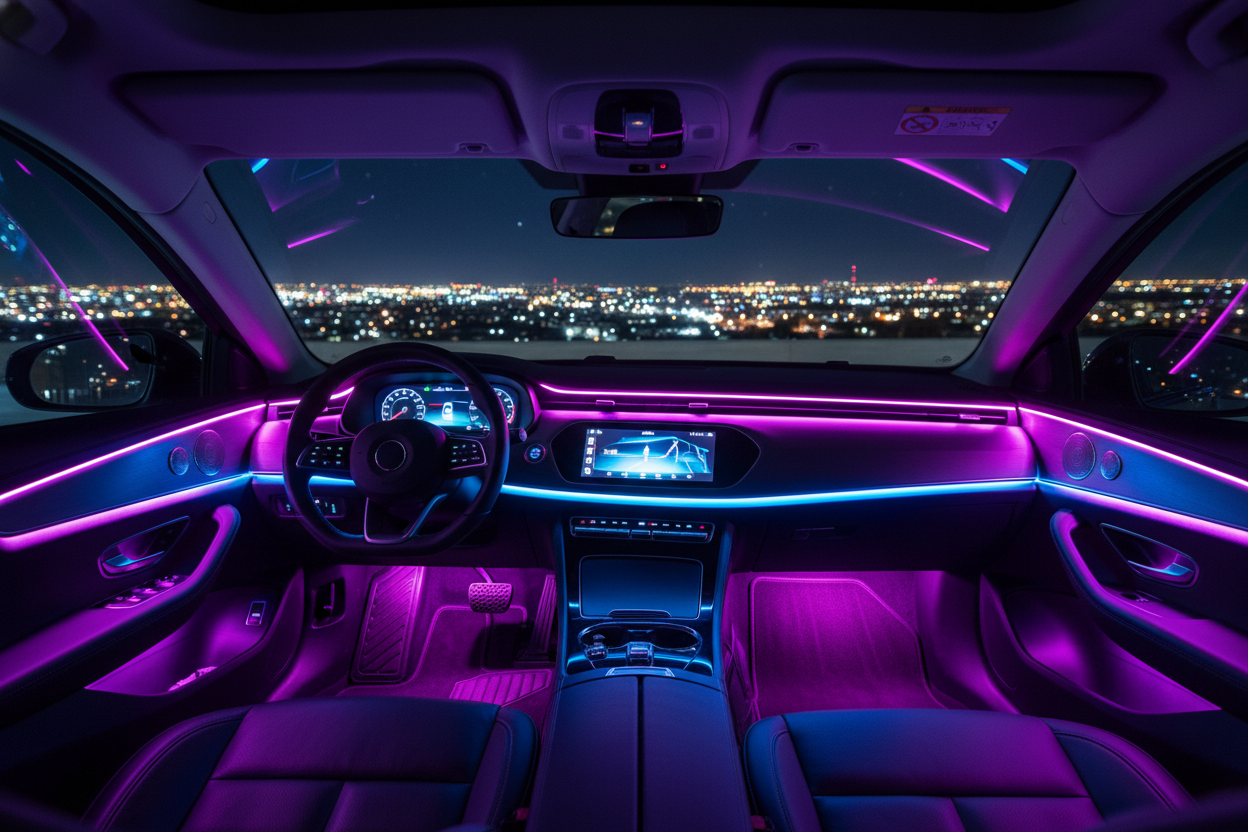 make the colors of the ligths differnt than white nad put a background outside